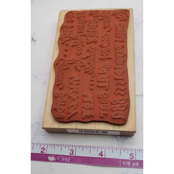 Printworks Tasty BBQ Background Wood Mounted Rubber Stamp JB2047 - Picture 3 of 7